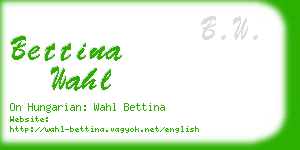 bettina wahl business card